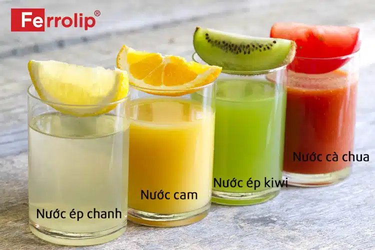 Những loại nước hoa quả giàu vitamin C giúp hấp thu sắt