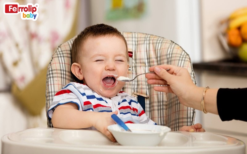 Trẻ mới tập ăn dặm, lượng sắt nhận được từ thức ăn khá ít
