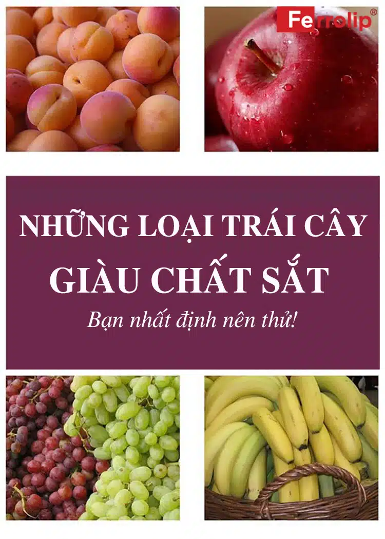 nhiều loại trái cây giàu chất sắt