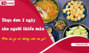 thực đơn 7 ngày cho người thiếu máu