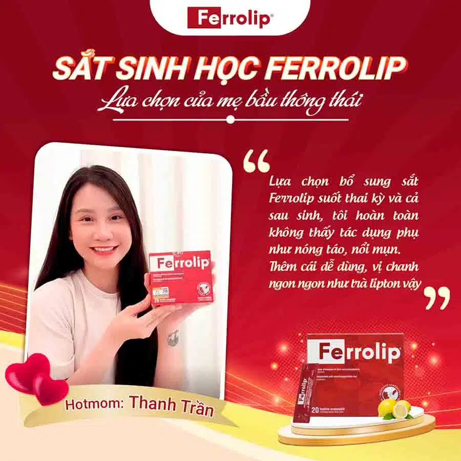 KOL - Hot Mom Thanh Trần đánh giá cao về sắt sinh học Ferrolip