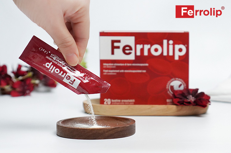 sắt sinh học ferrolip không cần uống cùng vitamin C