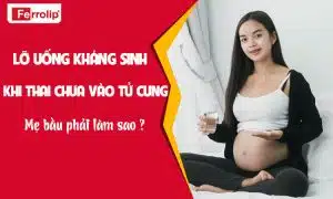 uống thuốc kháng sinh khi thai chưa vào tử cung