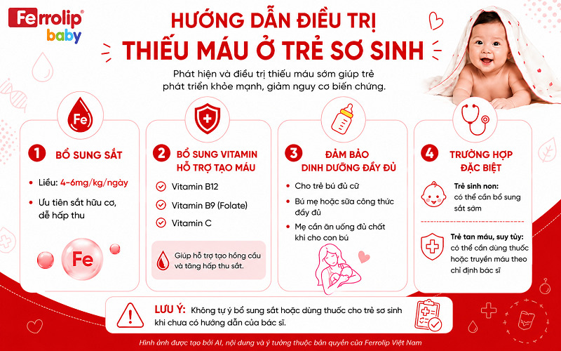 Hướng dẫn điều trị thiếu máu ở trẻ sơ sinh