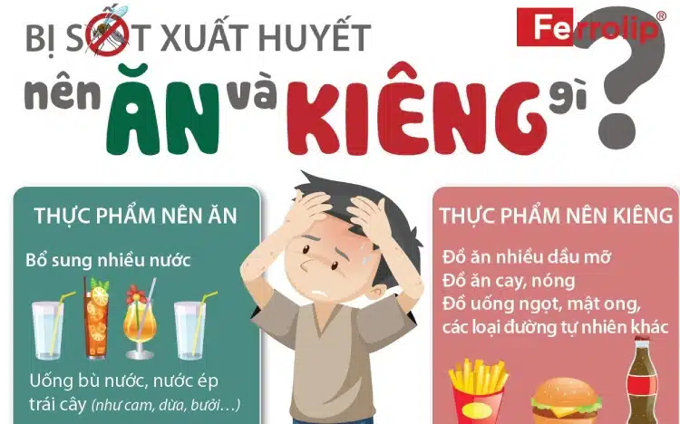 Sốt xuất huyết kiêng ăn gì và nên ăn gì?