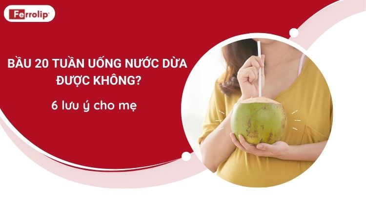 Bầu 20 tuần uống nước dừa được không