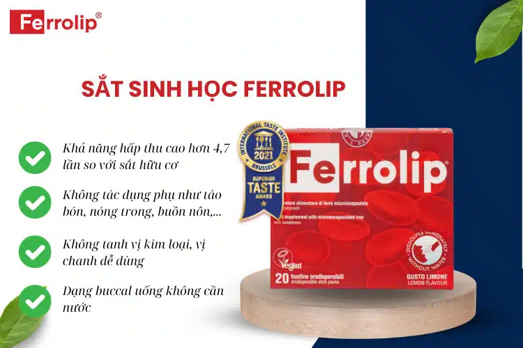 Sắt sinh học Ferrolip hạn chế tối đa tác dụng phụ cho mẹ bầu