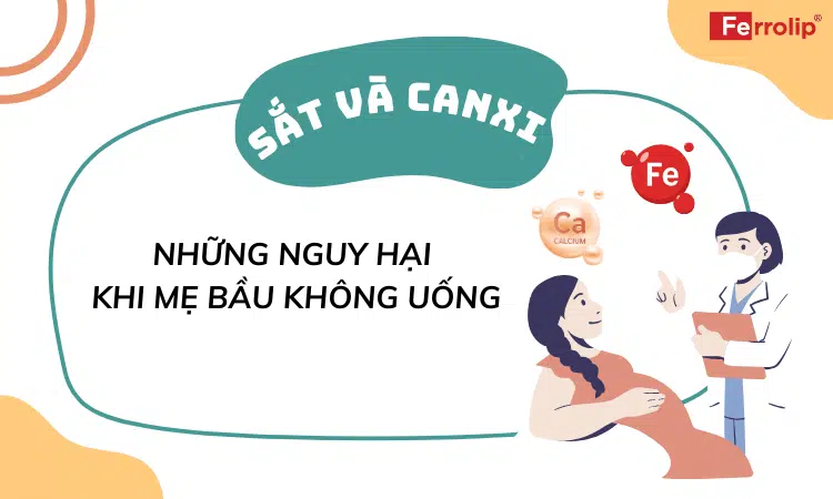 những nguy hại khi mẹ bầu không uống sắt và canxi