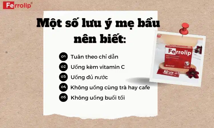 Những lưu ý mẹ bầu không thể “làm ngơ” khi bổ sung sắt và axit folic.