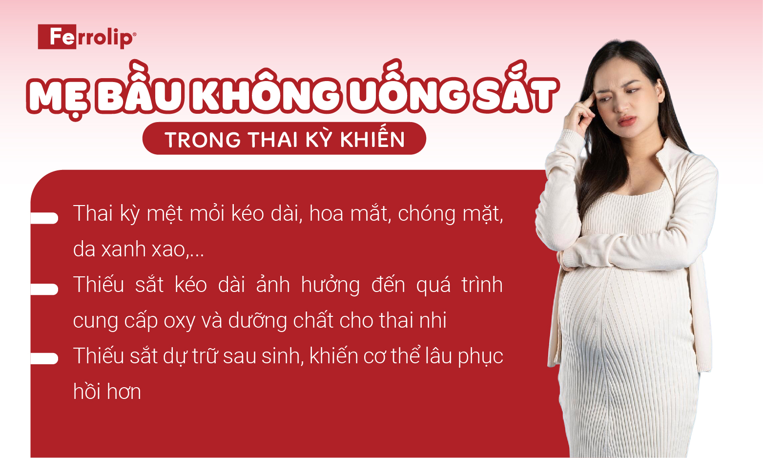 Mẹ bầu không uống sắt trong thai kỳ có sao không?