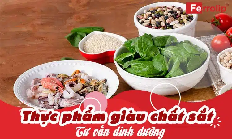 những thực phẩm giàu sắt cho người thiếu máu