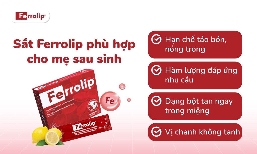 Sắt ferrolip phù hợp cho mẹ sau sinh