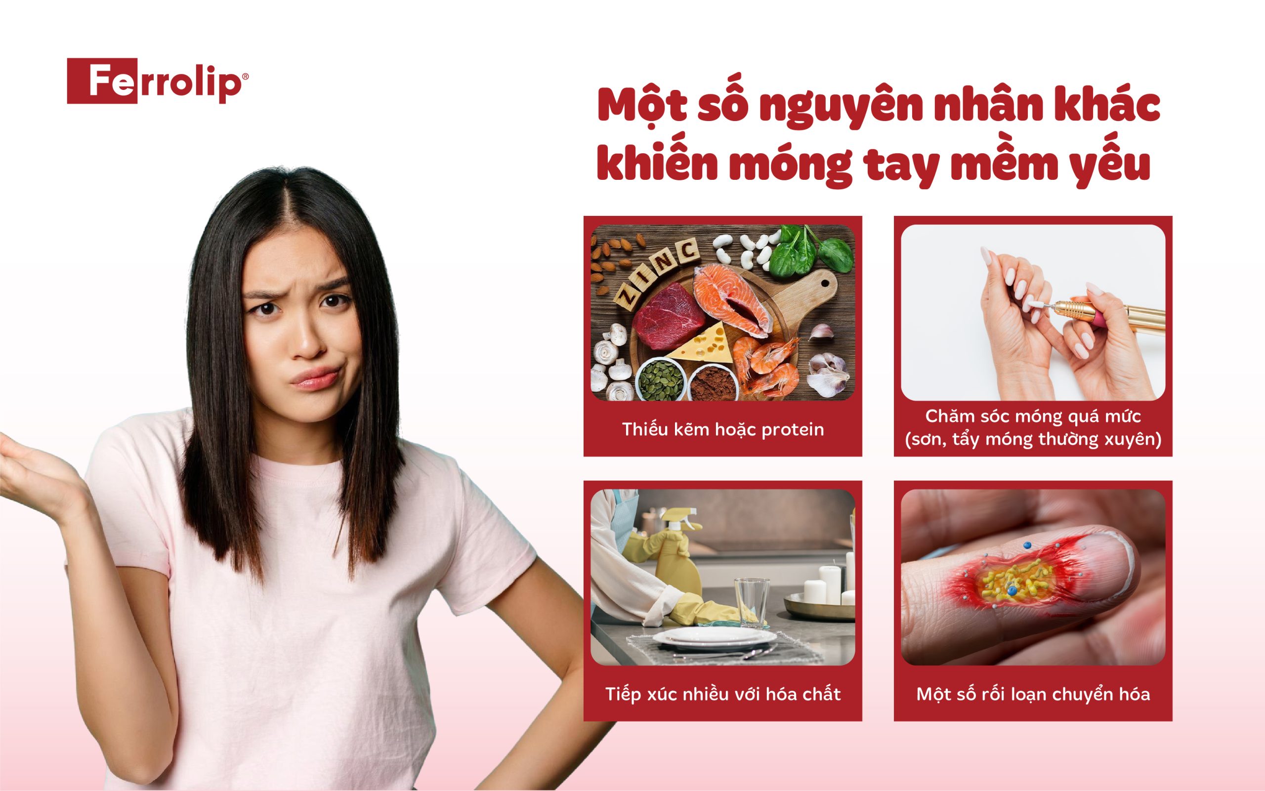 Nguyên nhân khiến móng tay yếu
