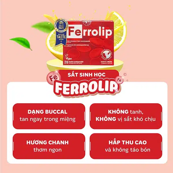 Sắt sinh học Ferrolip đã có mặt tại Pharmacity