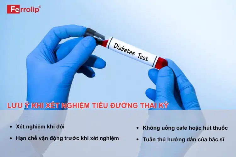 lưu ý làm xét nghiệm tiểu đường thai kỳ