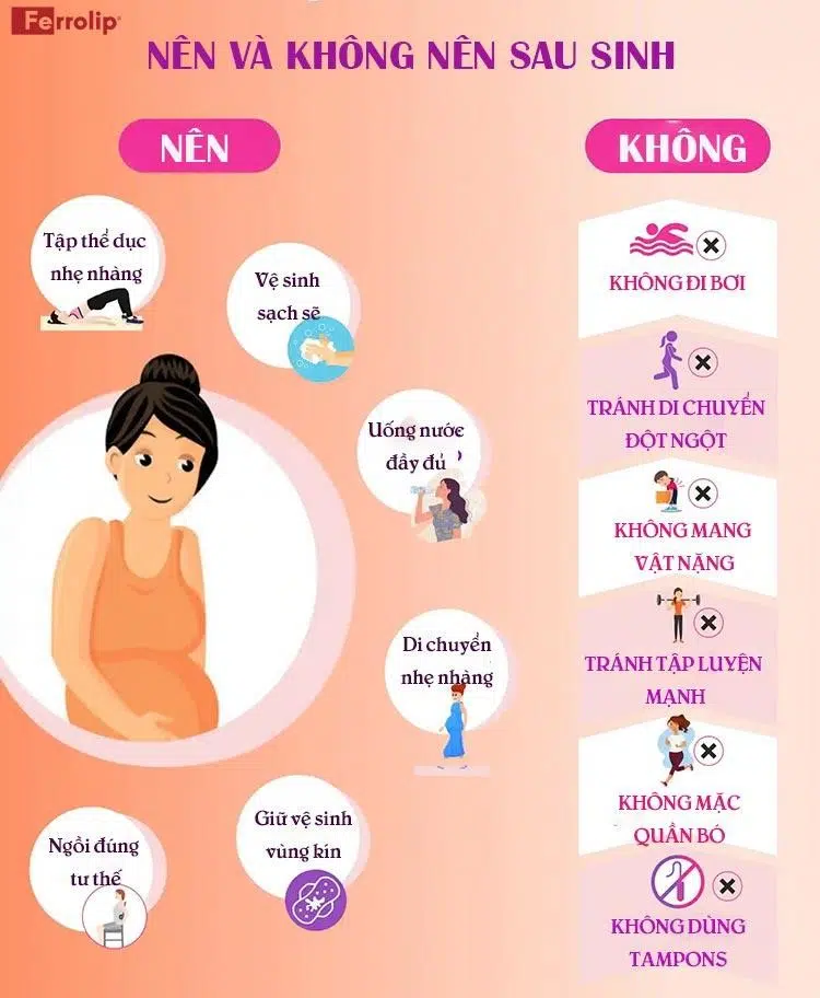 Mẹ sau sinh nên và không nên những gì