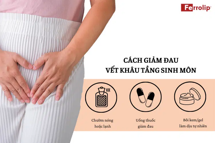 Rửa vết khâu tầng sinh môn bằng gì