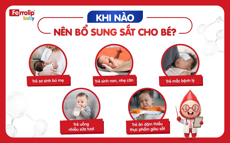 Khi nào nên bổ sung sắt cho bé?