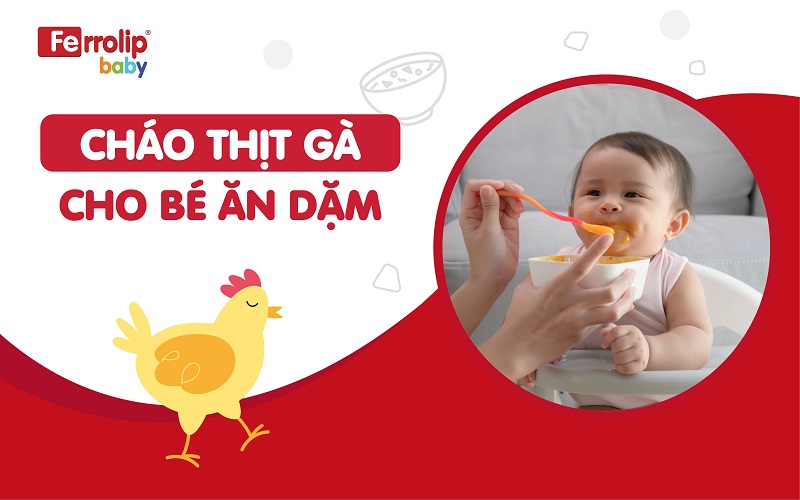 Cháo thịt gà cho bé ăn dặm