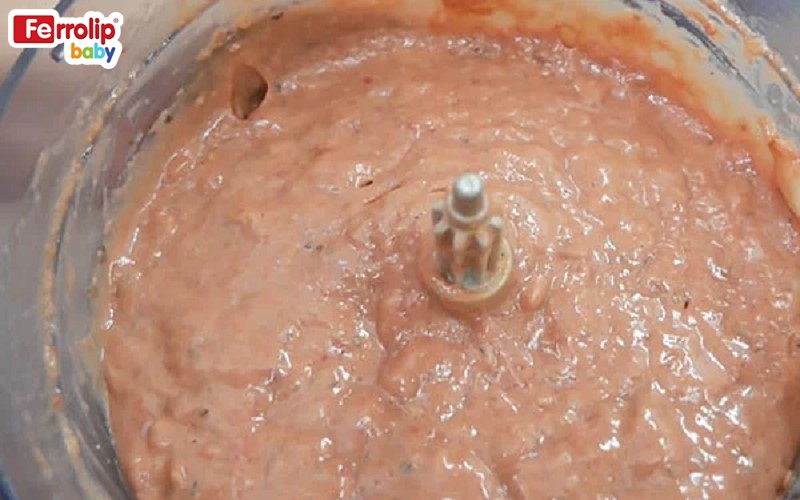 Gan xay mịn phù hợp để nấu cháo cho bé 7 tháng tuổi