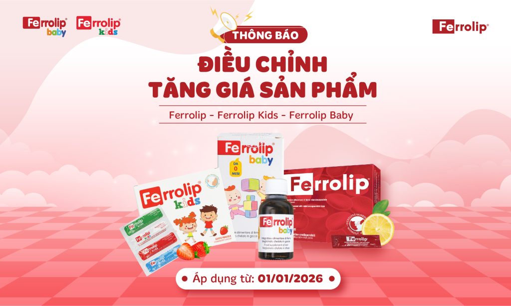 thông báo điều chỉnh giá bán ferrolip