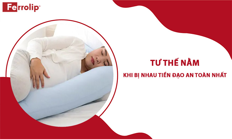 tư thế nằm khi bị nhau tiền đạo