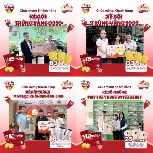 xé gói trúng vàng trao giải