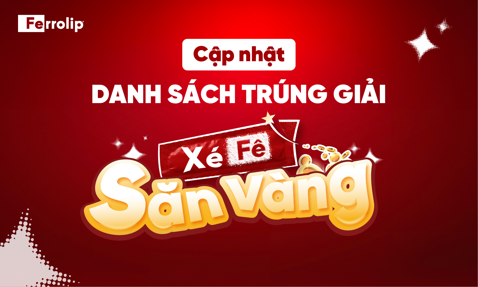 danh sách trúng giải Xé Fê Săn Vàng