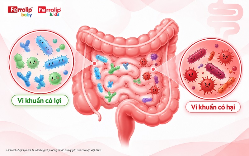 Sắt không hấp thu có thể làm xáo trộn hệ vi sinh đường ruột